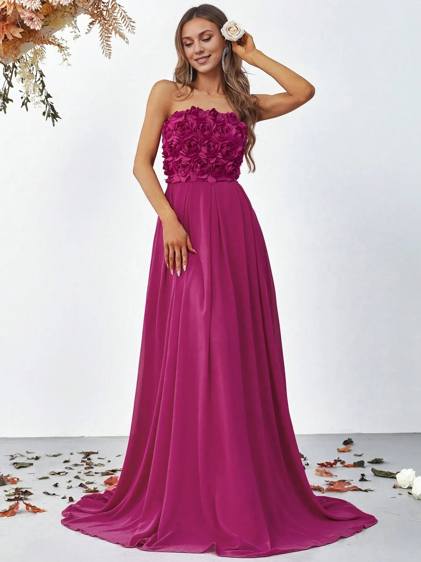 Elegant A-Line Off the Shoulder Sleeveless Backless Sweep/Brush Train Prom Dress